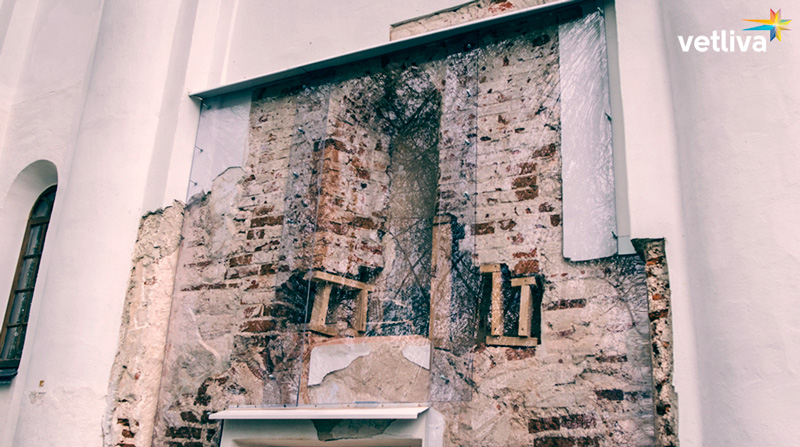 Стены монастыря в Белоруссии