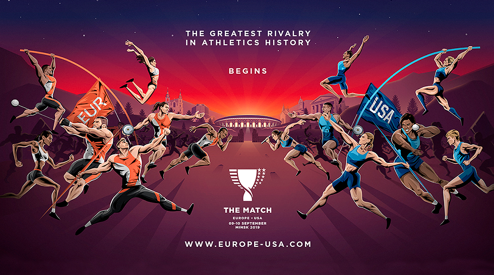 Легкоатлетический матч Европа против США