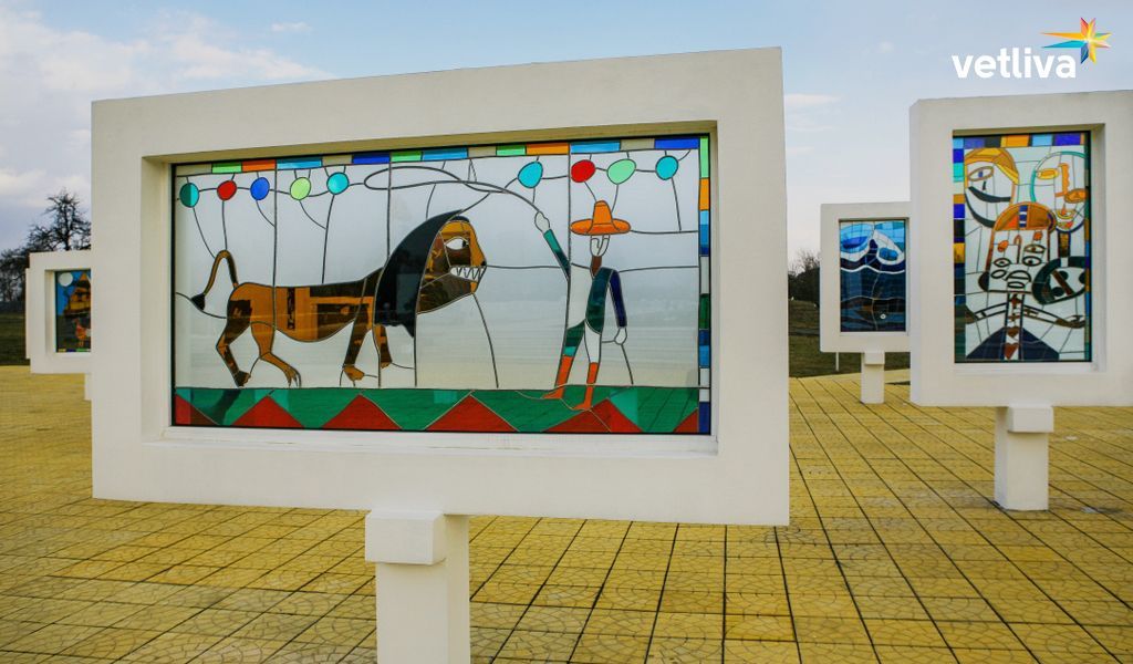 Мемориальный комплекс в деревне Красный Берег в Беларуси