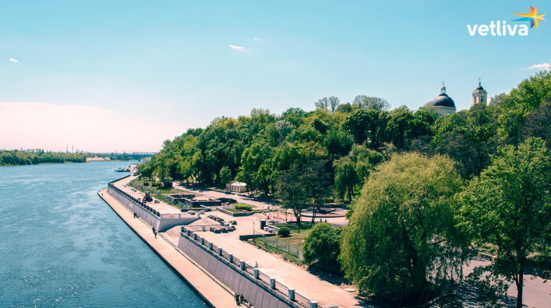 Набережная в Гомеле Гомельская набережная в Белоруссии