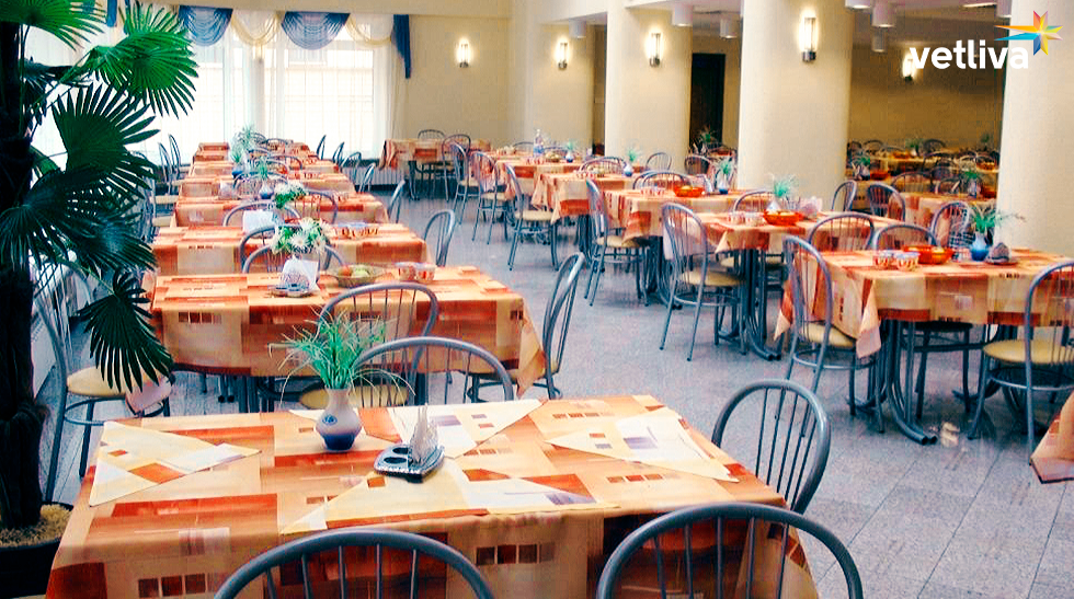 Столовая в санатории Ружанский в Белоруссии