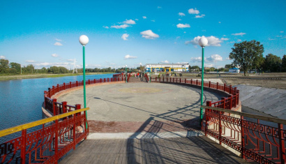 Набережная реки Мухавец в Кобрине