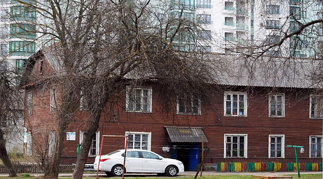 Жилые дома начала 20 века в микрорайоне Грушевка в Минске