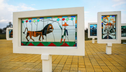 Мемориальный комплекс на месте концлагеря в деревне Красный Берег